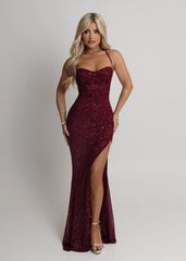 In The Spotlight Maxi Dress - Burgundy