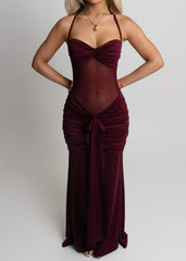 Timeless Passion Maxi Dress - Wine