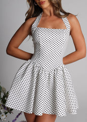 Lift You Up A-Line Mini Dress - Polka Dot