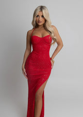 In The Spotlight Maxi Dress - Red