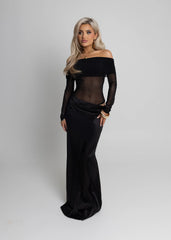 Unavailable Energy Cut Out Maxi Dress - Black