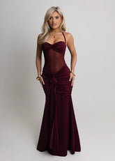 Timeless Passion Maxi Dress - Wine