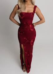 Atomic Heart Maxi Dress - Wine