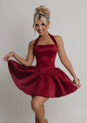 Lift You Up A-Line Mini Dress - Wine