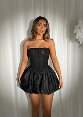 Dark Paradise Mini Dress - Black