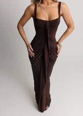 Indulgent Dreams Maxi Dress - Brown