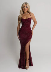 In The Spotlight Maxi Dress - Burgundy