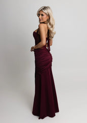 Timeless Passion Maxi Dress - Wine