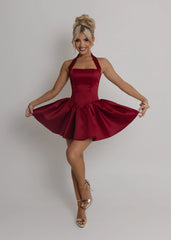 Lift You Up A-Line Mini Dress - Wine