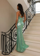 Hatti Sequin Gown - Green
