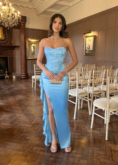 Enchanted Glow Embellished Maxi Dress - Blue