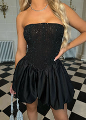 Dark Paradise Mini Dress - Black