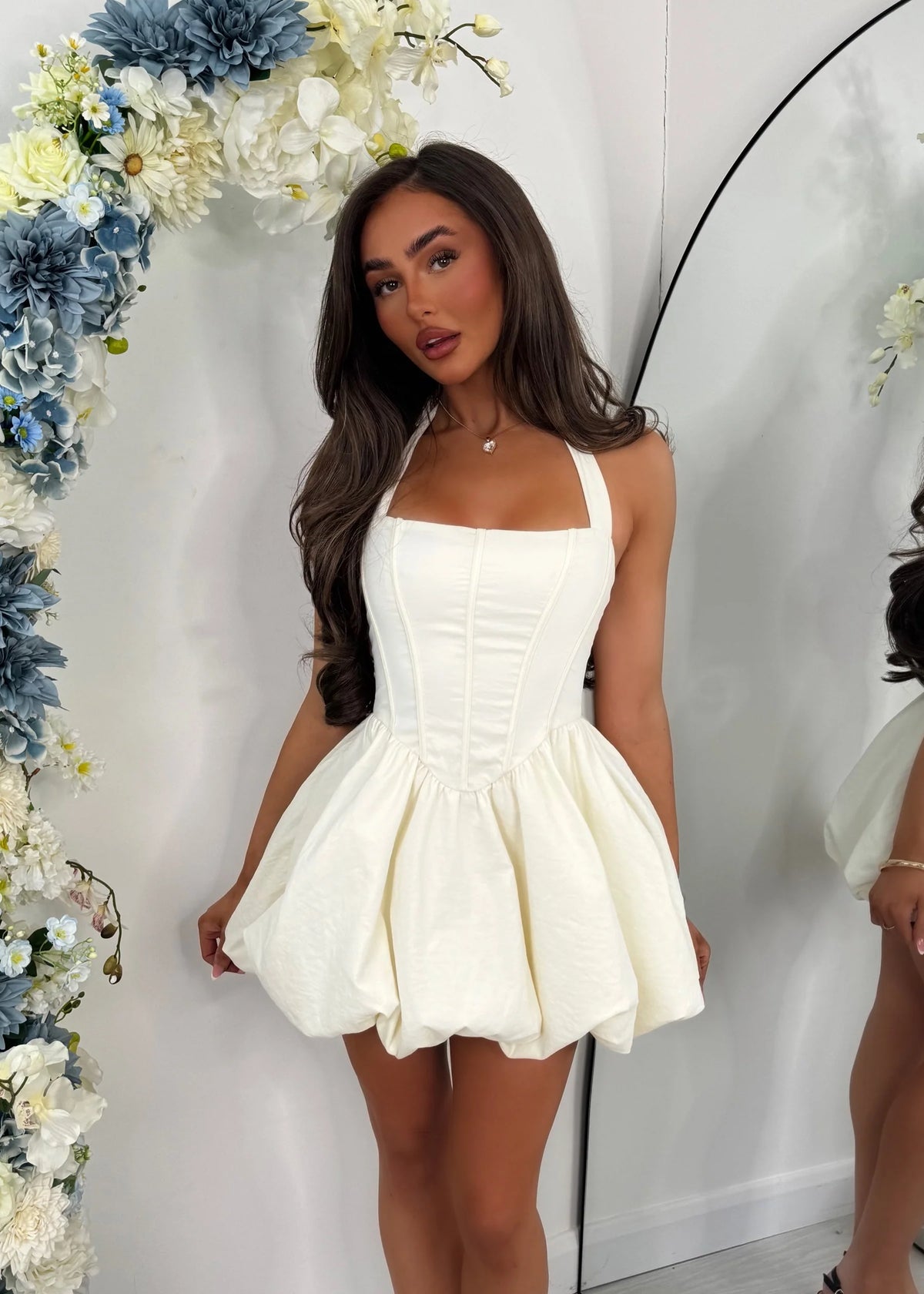 Endless Now Halterneck Mini Dress - Ivory