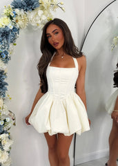 Endless Now Halterneck Mini Dress - Ivory