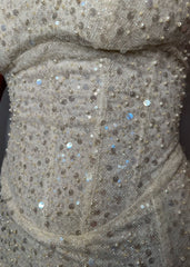 Secrets Out Embellished Gown - Pearl